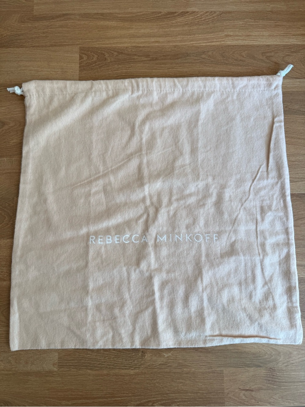 Rebecca Minkoff Light Pink Drawstring Handbag Purse Dust Bag Cover 16"x16"
